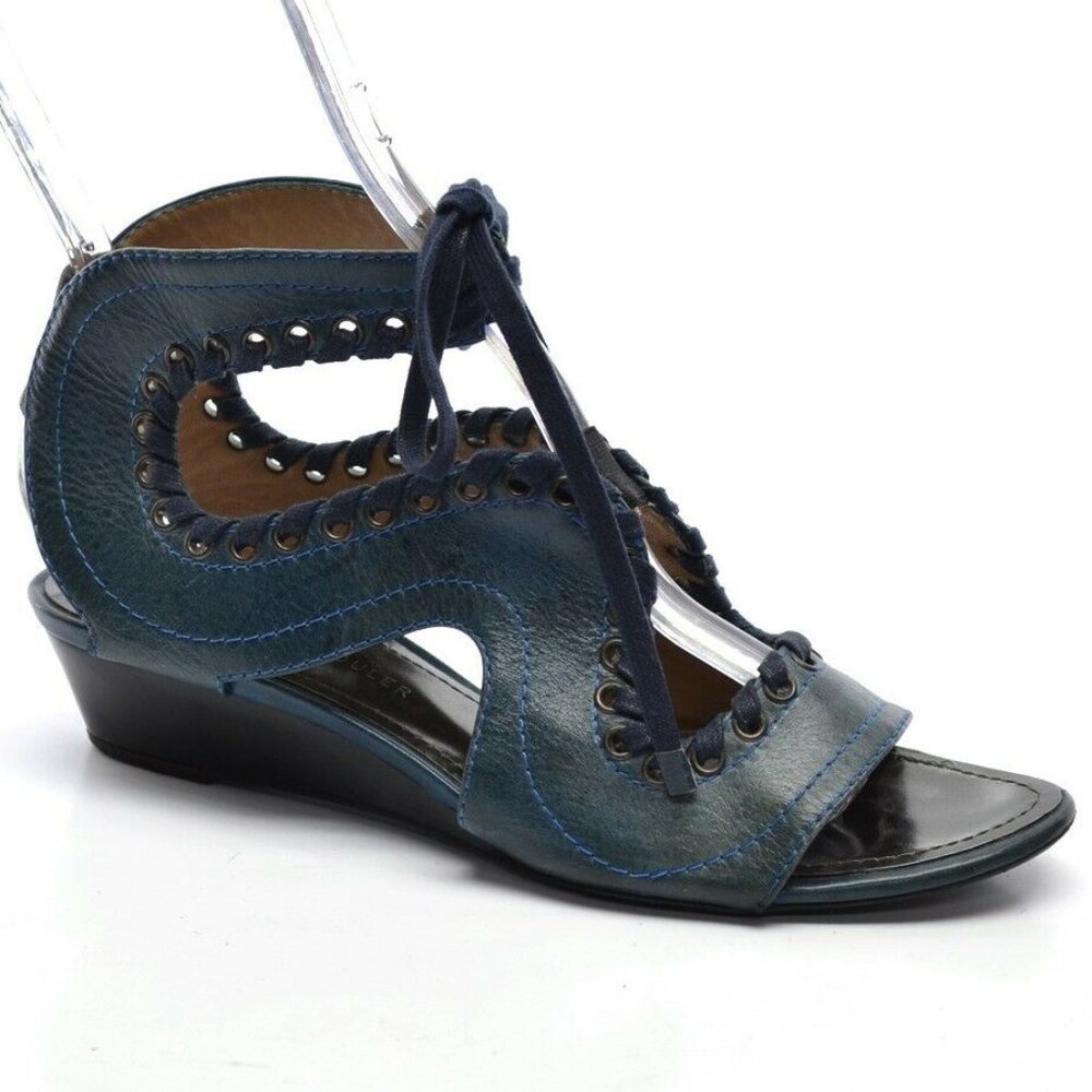 Proenza Schouler Low Wedge Lace Trim Sandals 36